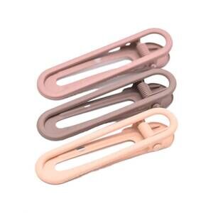 NEW 123 AMORE women's oval set of three hair clips in multi color